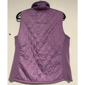 L.L.Bean Women’s Quilted‎ Fleece Lined Vest Purple Lilac Size L Warm Outdoor thumbnail 2