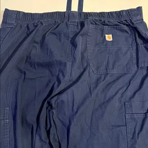 Carhartt Scrub Pants Women Sz L Cargo Blue drawstring, medical office thumbnail 5