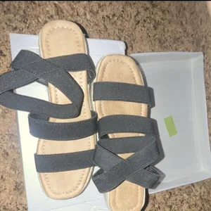 SHEIN Black Elastic Strap Espadrille Platform Sandals thumbnail 2