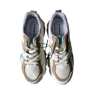 Streetwear Society Womens Chunky Platform Sneakers White Tan‎ Pink Teal Size 8 thumbnail 3