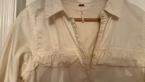 Free People Denim White Button Down  thumbnail 3