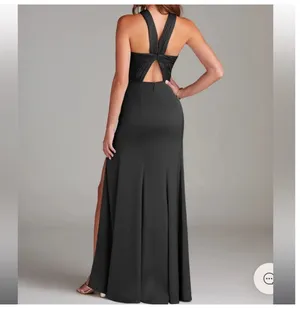Azazie Rue Black Strapless Dress thumbnail 7