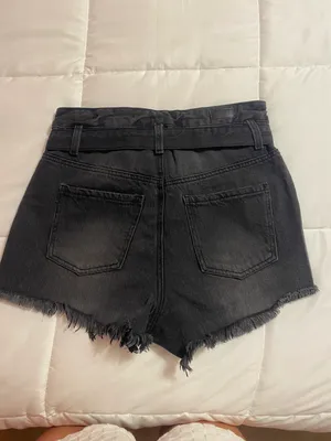 blue revival High Waisted Jean Shorts thumbnail 2