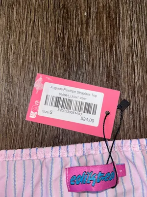 Edikted Pinstripe Tube Top thumbnail 3
