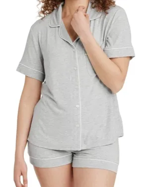 Stars Above Women's Gray Cloud Knit Pajama Top Shorts Set Xsmall thumbnail 1