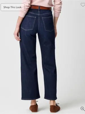 J. Crew Wide Leg Crop High Waisted Dark Wash Jeans Size 28 NWT thumbnail 2