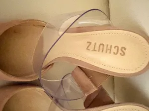Sionne Clear Strap Pointed Toe Mule from the luxury footwear brand Schutz. Its avant-garde design combines classic elegance with modern details. Size 7 thumbnail 2