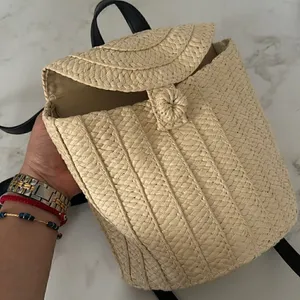 A New Day Straw Basket Backpack - Natural  NWOT thumbnail 3