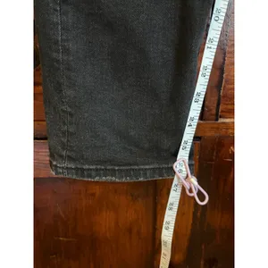 Levis Wedgie Straight Jeans 27 Black High Rise‎ Distressed Ripped Knee thumbnail 4