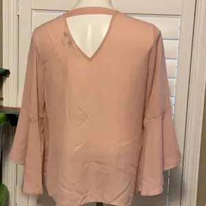 Counterparts Blush Pink V-Neck Blouse thumbnail 3