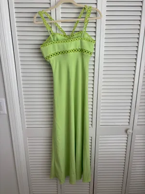 Johnathan Simkhai Sevilla Cady Midi Dress Crochet Party Formal Prom Gala Sz 2 thumbnail 3