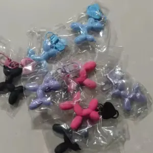 Boutique NEW Iridescent Purple Balloon Dog Keychain Purse Charm Y2K‎ thumbnail 10