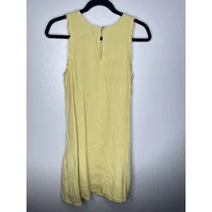 Thread + Supply Dress Womens Small Yellow Linen Sleeveless Shift Fringe Pockets thumbnail 7