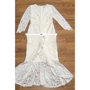 ALEXIS Nadege Lace Midi Mermaid Dress Off White Bridal Women Elegant size small thumbnail 10