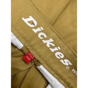 Dickies Women's Khaki Beige High Waist Loose Fit Wide Leg Baggy Pants Size 25 thumbnail 4