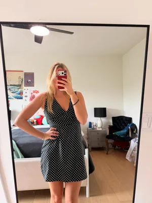 Polka dot tie dress Black Size M thumbnail 3