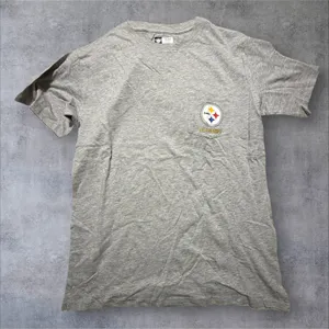 NFL Team Apparel Pittsburgh Steelers Womens Gray Pocket Graphic T-Shirt Medium thumbnail 1