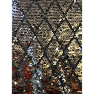 Mi Ami Blouse Womens Medium Gold Sequin Argyle Cropped Top Party Holiday thumbnail 5