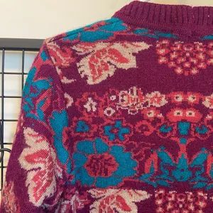 Vintage women’s heavy‎ knit sweater — medium Purple thumbnail 6