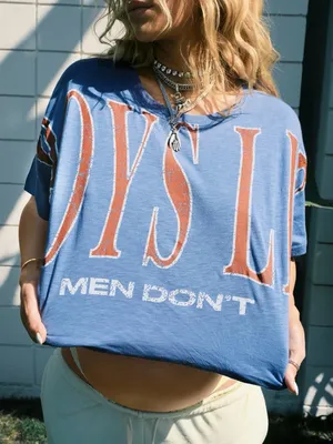 Boys Lie Blue Top with Orange White Lettering thumbnail 1