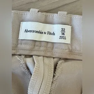 Abercrombie & Fitch Cream Wide-Leg Trousers thumbnail 12
