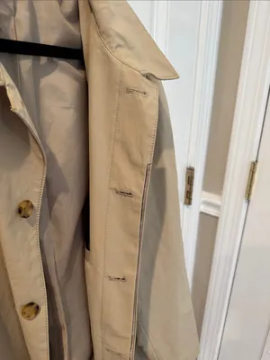 Old Navy Men’s XXL Tan Water Resistant Tech Car Coat Trench Jacket thumbnail 9