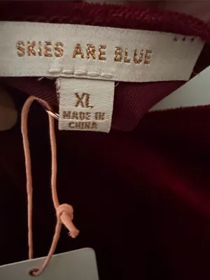 Skies Are Blue Burgundy Lace-Trim Satin V-Neck Bandeau Cami thumbnail 3