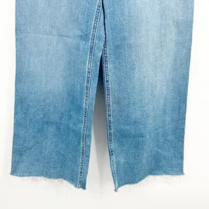 Zara Womens Medium‎ Wash High Rise Raw Hem Baggy Wide Leg Barrel Jeans Size 0 thumbnail 3
