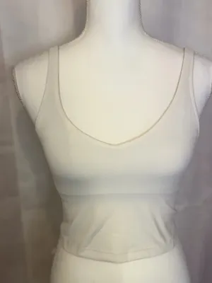 lululemon athletica White V-Neck Bandeau Crop Top thumbnail 2