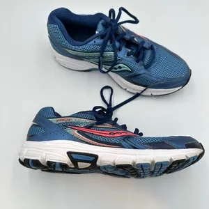 Saucony Cohesion 9 Womens Running Shoes Athletic Sneakers Blue Coral‎ Women's 10 thumbnail 3