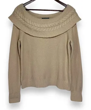 Lauren Ralph Lauren Lambswool Angora Rabbit Hair Cashmere Blend‎ Knit Sweater M thumbnail 1