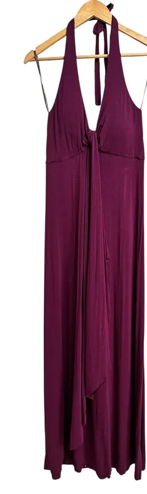 Tommy Bahama Purple Halter Maxi Dress‎ Plum Summer Medium thumbnail 1