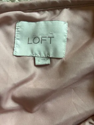 Vinted LOFT women full zip Quilted Pink Jacket size S thumbnail 3