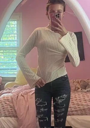 Mustard Seed Women's High Neck Knit Sweater thumbnail 2