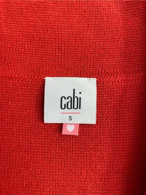 CAbi Coronation Cardigan Knit Jacket Cardinal Red 100% Cotton Blazer Sz S 💚🎀 thumbnail 12