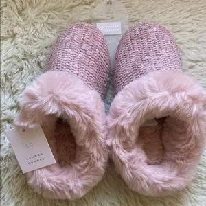 NWT Lauren Conrad Pink Sequin Slippers thumbnail 4