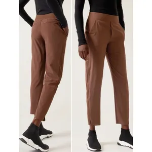 NWT Athleta Brooklyn Ankle Pant 12 Tall Mahogany Brown Travel Stretch Tapered thumbnail 11