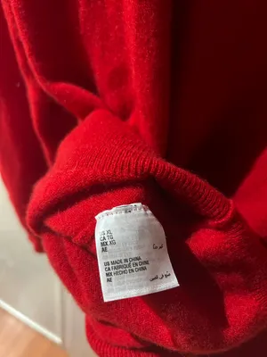 Cashmere Luxury Turtleneck Sweater Red Size XL thumbnail 4