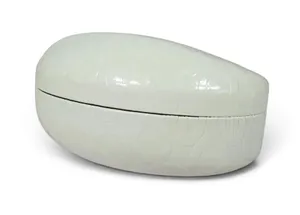 Coach signature embossed hard shell sunglasses eyeglasses case white glossy thumbnail 1