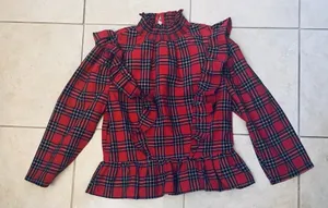 English Factory Ruffle Plaid blouse thumbnail 1