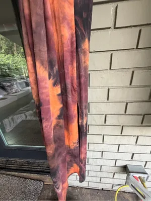SHEIN Tie-Dye Maxi Dress in Orange and Purple thumbnail 3