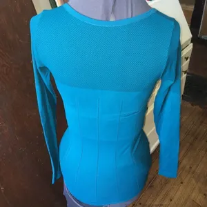 Fabletics teal Delta seamless workout sporty shirt thumbnail 4