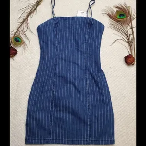 Forever‎ 21 Denim Striped Dress thumbnail 2
