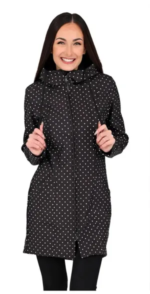 Lululemon Apres Yoga Jacket Black White Polka Dots Mid Length Hoodie thumbnail 1