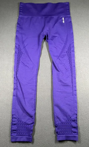Gymshark Leggings Womens Medium Purple High Rise Seamless Ventilated Ankle thumbnail 1
