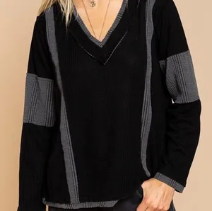 POL New Arrival. Relaxed fit top with contrast panels. thumbnail 1