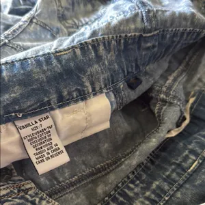 Vanilla Star Gray Acid Wash Denim Overalls thumbnail 6