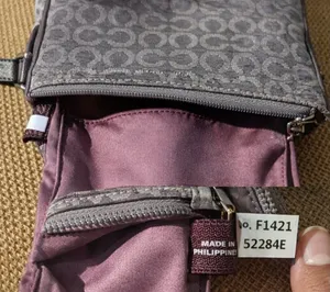 Coach Madison Op Art Swingpack Crossbody Gray Signature 52284E thumbnail 1