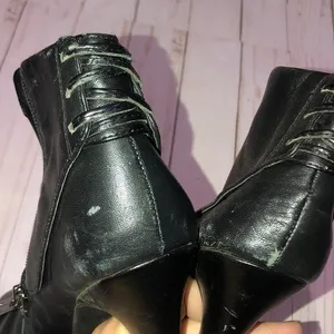 Jessica Simpson black leather booties thumbnail 8