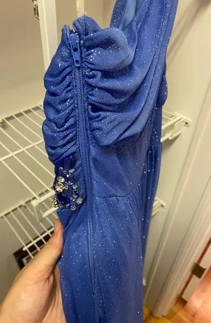 Macy's City Studios Formal / Hoco / Event Sparkly Blue Dress thumbnail 5